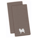 Caroline'S Treasures Bb3459Gytwe Samoyed Gray Embroidered Kitchen Towel (Set Of 2), 28 X 19, Multicolor