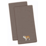 Caroline'S Treasures Bb3462Gytwe English Bulldog Gray Embroidered Kitchen Towel (Set Of 2), 28 X 19, Multicolor