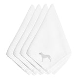 Caroline'S Treasures Bb3467Npke Dogo Argentino Embroidered Napkins (Set Of 4), 20, Multicolor