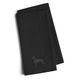 Caroline'S Treasures Bb3475Bktwe Great Dane Black Embroidered Kitchen Towel (Set Of 2), 28 H X 19 W, Multicolor