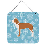 Caroline'S Treasures Winter Snowflake Spanish Hound Wall Or Door Hanging Prints Bb3491Ds66, 6 X 6, Multicolor