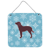 Caroline'S Treasures Winter Snowflake American Water Spaniel Wall Or Door Hanging Prints Bb3501Ds66, 6 X 6, Multicolor