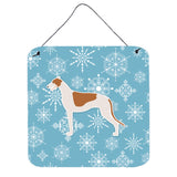 Caroline'S Treasures Winter Snowflake Greyhound Wall Or Door Hanging Prints Bb3505Ds66, 6 X 6, Multicolor