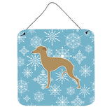 Caroline'S Treasures Winter Snowflake Italian Greyhound Wall Or Door Hanging Prints Bb3514Ds66, 6 X 6, Multicolor