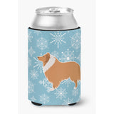 Caroline'S Treasures Winter Snowflake Collie Can Or Bottle Hugger Bb3516Cc, Can Hugger, Multicolor
