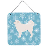 Caroline'S Treasures Winter Snowflake Polish Tatra Sheepdog Wall Or Door Hanging Prints Bb3527Ds66, 6 X 6, Multicolor,