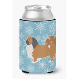 Caroline'S Treasures Winter Snowflake Pekingese Can Or Bottle Hugger Bb3538Cc, Can Hugger, Multicolor
