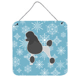 Caroline'S Treasures Winter Snowflake Poodle Wall Or Door Hanging Prints Bb3539Ds66, 6 X 6, Multicolor