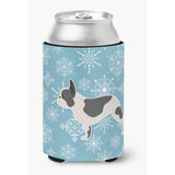 Caroline'S Treasures Winter Snowflake French Bulldog Can Or Bottle Hugger Bb3541Cc, Can Hugger, Multicolor
