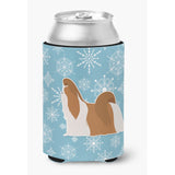 Caroline'S Treasures Winter Snowflake Shih Tzu Can Or Bottle Hugger Bb3546Cc, Can Hugger, Multicolor