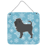 Caroline'S Treasures Winter Snowflake Affenpinscher Wall Or Door Hanging Prints Bb3548Ds66, 6 X 6, Multicolor