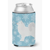 Caroline'S Treasures Winter Snowflake Samoyed Can Or Bottle Hugger Bb3559Cc, Can Hugger, Multicolor