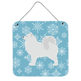 Caroline'S Treasures Winter Snowflake Samoyed Wall Or Door Hanging Prints Bb3559Ds66, 6 X 6, Multicolor