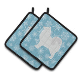 Caroline'S Treasures Winter Snowflake Samoyed Pair Of Pot Holders Bb3559Pthd, 7.5Hx7.5W, Multicolor