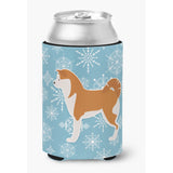 Caroline'S Treasures Winter Snowflake Akita Can Or Bottle Hugger Bb3572Cc, Can Hugger, Multicolor
