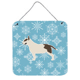 Caroline'S Treasures Winter Snowflake Bull Terrier Wall Or Door Hanging Prints Bb3578Ds66, 6 X 6, Multicolor