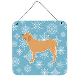 Caroline'S Treasures Winter Snowflake Fila Brasileiro Wall Or Door Hanging Prints Bb3579Ds66, 6 X 6, Multicolor