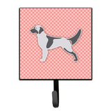 Caroline'S Treasures English Setter Checkerboard Pink Leash Or Key Holder Bb3581Sh4, Small, Multicolor