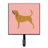 Caroline'S Treasures Bloodhound Checkerboard Pink Leash Or Key Holder Bb3584Sh4, Small, Multicolor