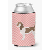 Caroline'S Treasures Grand Basset Griffon Vendeen Checkerboard Pink Can Or Bottle Hugger Bb3590Cc, Can Hugger, Multicolor