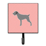 Caroline'S Treasures German Wirehaired Pointer Checkerboard Pink Leash Or Key Holder Bb3611Sh4, Small, Multicolor