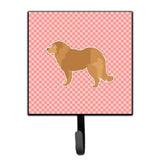 Caroline'S Treasures Caucasian Shepherd Dog Checkerboard Pink Leash Or Key Holder Bb3625Sh4, Small, Multicolor