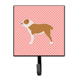 Caroline'S Treasures Central Asian Shepherd Dog Checkerboard Pink Leash Or Key Holder Bb3628Sh4, Small, Multicolor