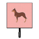 Caroline'S Treasures Australian Kelpie Dog Checkerboard Pink Leash Or Key Holder Bb3629Sh4, Small, Multicolor