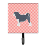 Caroline'S Treasures Lowchen Checkerboard Pink Leash Or Key Holder Bb3635Sh4, Small, Multicolor