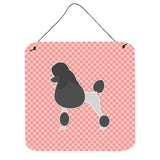 Caroline'S Treasures Poodle Checkerboard Pink Wall Or Door Hanging Prints Bb3639Ds66, 6 X 6, Multicolor