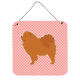 Caroline'S Treasures Chow Checkerboard Pink Wall Or Door Hanging Prints Bb3651Ds66, 6 X 6, Multicolor