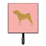 Caroline'S Treasures Shar Pei Merry Checkerboard Pink Leash Or Key Holder Bb3652Sh4, Small, Multicolor