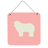 Caroline'S Treasures Komondor Checkerboard Pink Wall Or Door Hanging Prints Bb3655Ds66, 6 X 6, Multicolor