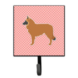 Caroline'S Treasures Belgian Shepherd Checkerboard Pink Leash Or Key Holder Bb3661Sh4, Small, Multicolor