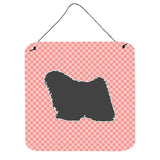 Caroline'S Treasures Puli Checkerboard Pink Wall Or Door Hanging Prints Bb3663Ds66, 6 X 6, Multicolor