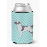 Caroline'S Treasures English Setter Checkerboard Blue Can Or Bottle Hugger Bb3681Cc, Can Hugger, Multicolor
