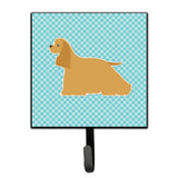 Caroline'S Treasures Cocker Spaniel Checkerboard Blue Leash Or Key Holder Bb3686Sh4, Small, Multicolor