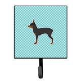 Caroline'S Treasures Toy Fox Terrier Checkerboard Blue Leash Or Key Holder Bb3687Sh4, Small, Multicolor