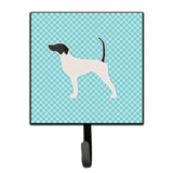 Caroline'S Treasures English Pointer Checkerboard Blue Leash Or Key Holder Bb3695Sh4, Small, Multicolor
