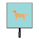 Caroline'S Treasures Yellow Labrador Retriever Checkerboard Blue Leash Or Key Holder Bb3697Sh4, Small, Multicolor