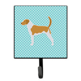 Caroline'S Treasures American Foxhound Checkerboard Blue Leash Or Key Holder Bb3698Sh4, Small, Multicolor