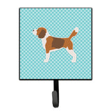 Caroline'S Treasures Beagle Checkerboard Blue Leash Or Key Holder Bb3710Sh4, Small, Multicolor