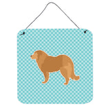 Caroline'S Treasures Caucasian Shepherd Dog Checkerboard Blue Wall Or Door Hanging Prints Bb3725Ds66, 6 X 6, Multicolo