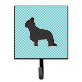 Caroline'S Treasures Briard Checkerboard Blue Leash Or Key Holder Bb3726Sh4, Small, Multicolor