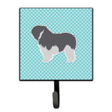 Caroline'S Treasures Polish Lowland Sheepdog Dog Checkerboard Blue Leash Or Key Holder Bb3732Sh4, Small, Multicolor