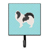 Caroline'S Treasures Japanese Chin Checkerboard Blue Leash Or Key Holder Bb3737Sh4, Small, Multicolor