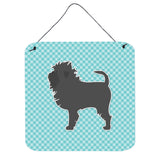 Caroline'S Treasures Affenpinscher Checkerboard Blue Wall Or Door Hanging Prints Bb3748Ds66, 6 X 6, Multicolor