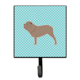 Caroline'S Treasures Neapolitan Mastiff Checkerboard Blue Leash Or Key Holder Bb3765Sh4, Small, Multicolor