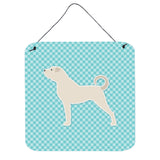 Caroline'S Treasures Anatolian Shepherd Checkerboard Blue Wall Or Door Hanging Prints Bb3777Ds66, 6 X 6, Multicolor