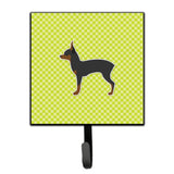 Caroline'S Treasures Toy Fox Terrier Checkerboard Green Leash Or Key Holder Bb3787Sh4, Small, Multicolor